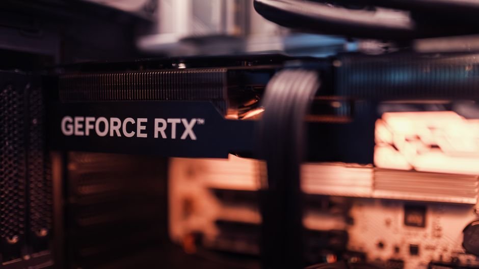 GeForce RTX graphics card inside a PC - the GPU that makes local LLMs with Ollama responsive