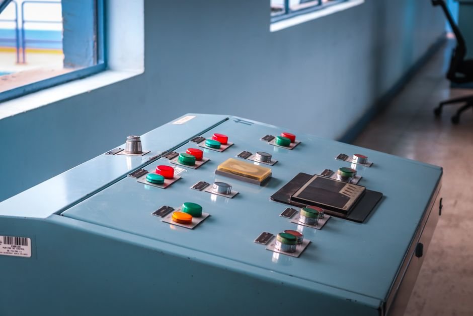 Industrial control panel with switches, like triggering an Oracle Data Guard failover in an emergency